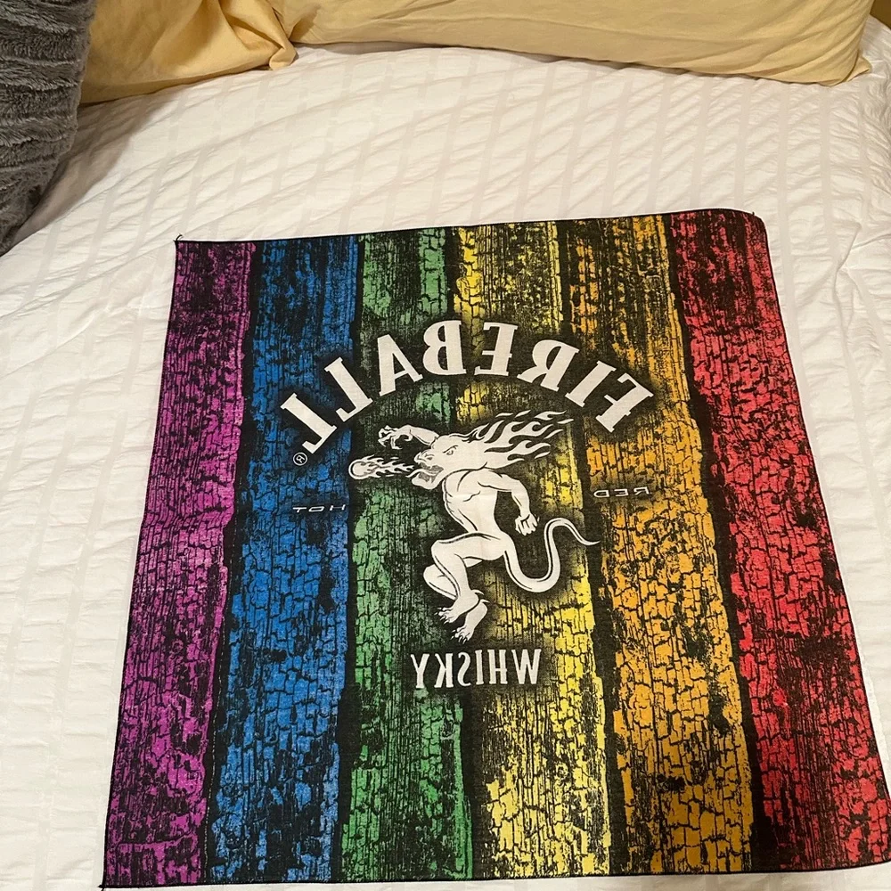 Fireball Wall Hanging Small Tapestry Colorful Red Hot Whisky 21